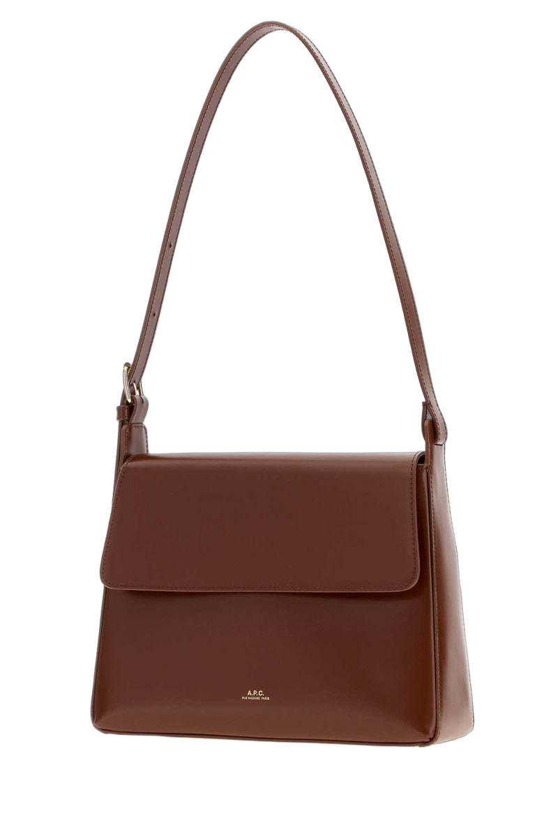 A.p.c. Virginie Shoulder Bag — Brown Vache