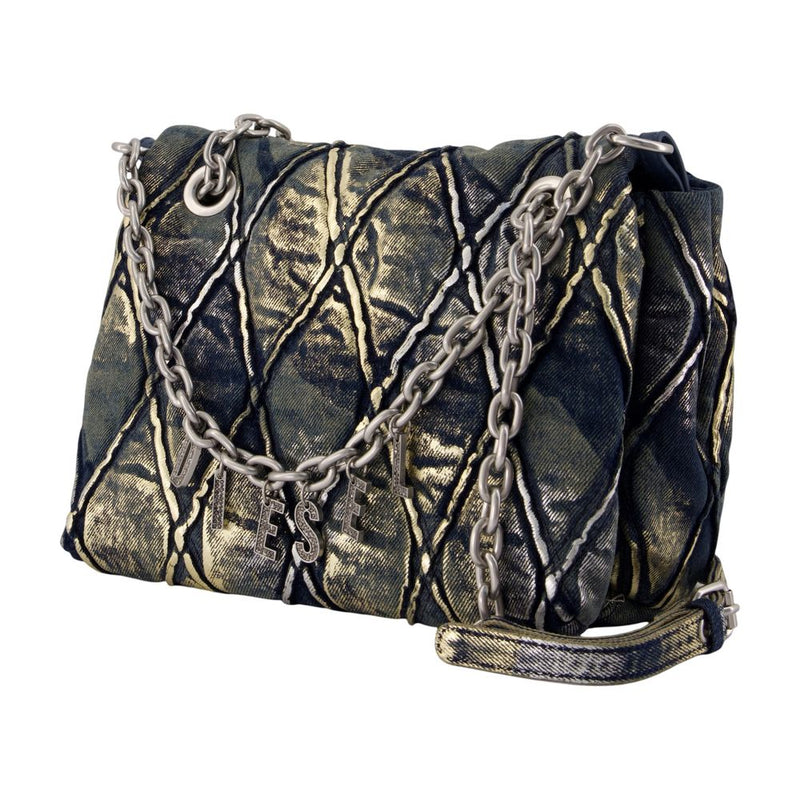 Diesel Charm-D Shoulder Bag — Gray Cotton