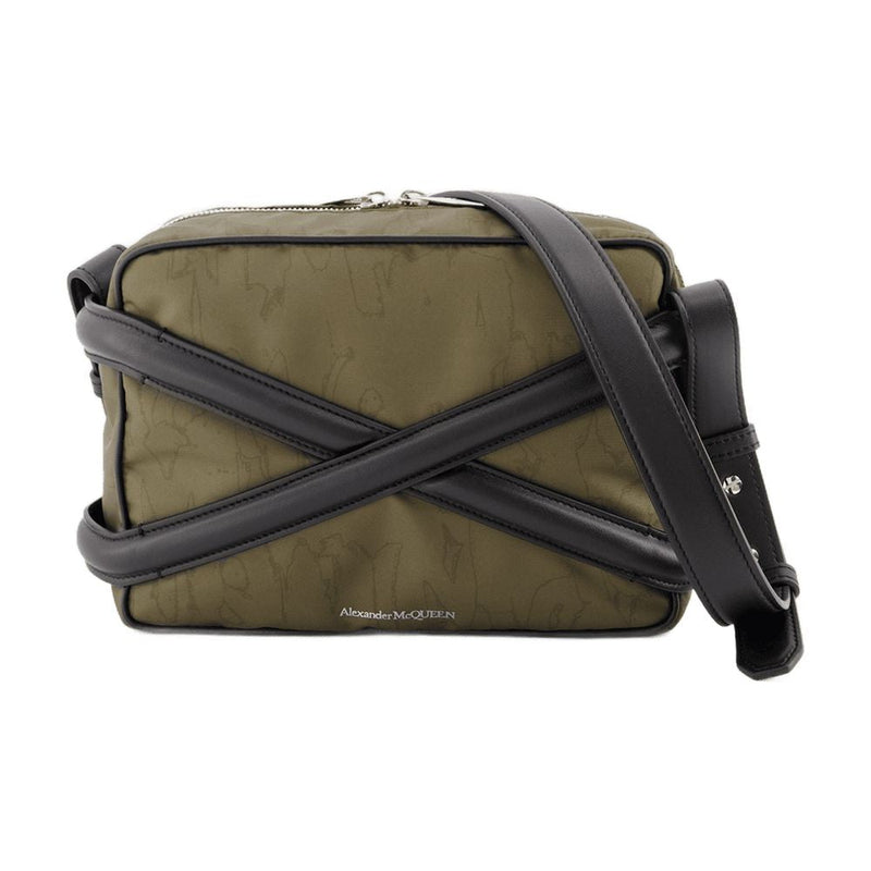 Alexander Mcqueen Harness Camera Crossbody Bag — Khaki Nylon