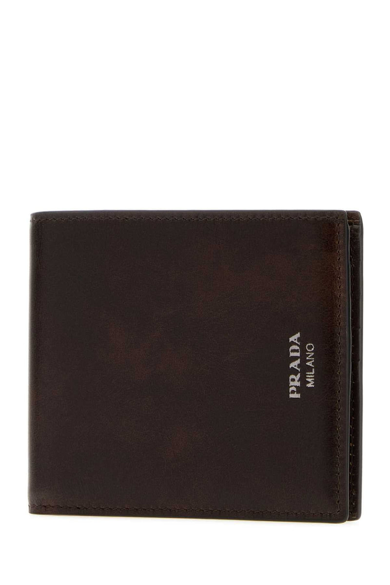 Prada Calf Leather Wallet — Brown Exterior