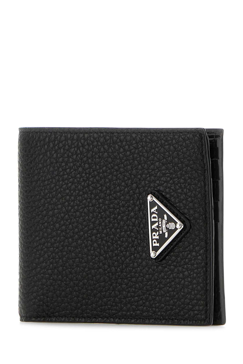 Prada Vitello Leather Wallet — Black