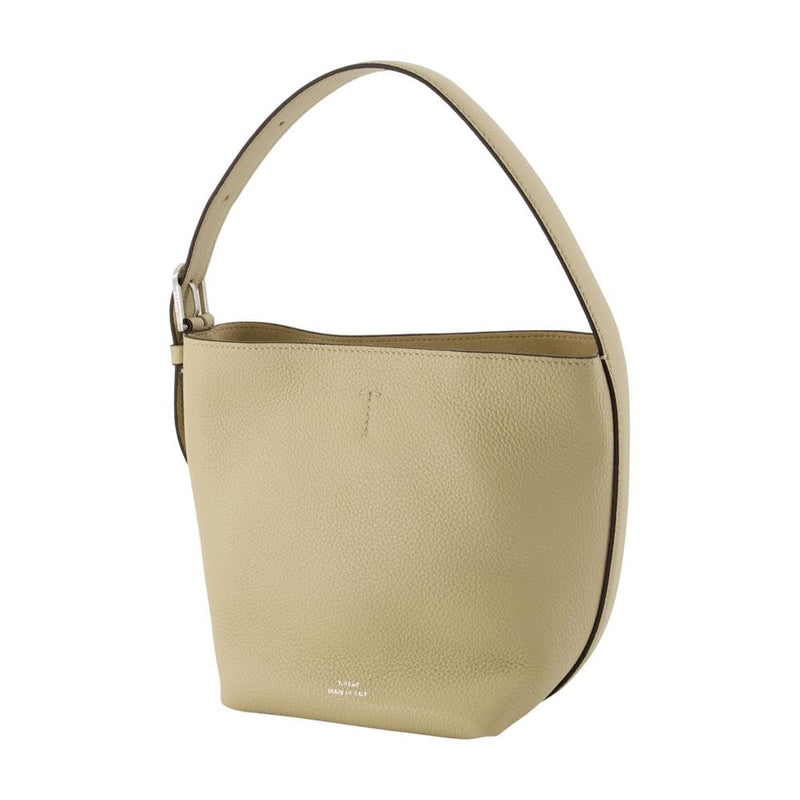 Toteme Petite Belted Shoulder Bag — Beige Calfskin