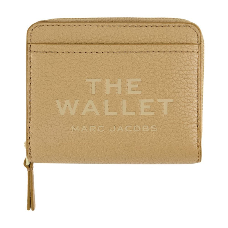 Marc Jacobs Compact Leather Wallet — Beige Cowhide