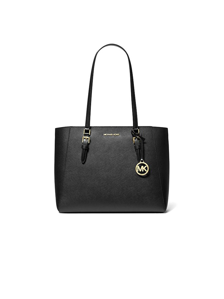 Michael Kors Charlotte Tote Bag — Black 88.coated Canvas