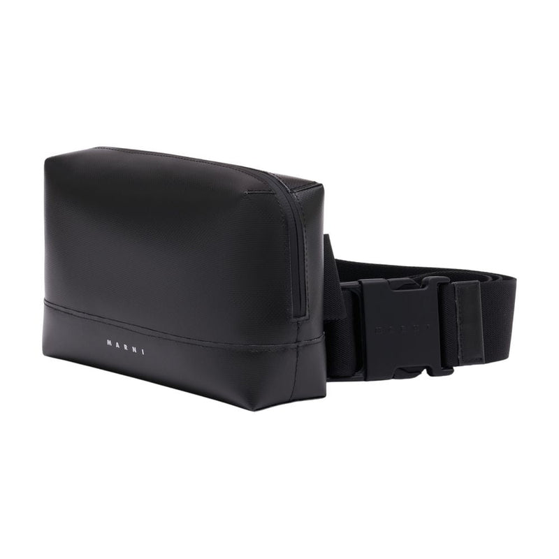 Marni Quilted Nylon Belt Bag — Black Synthetic