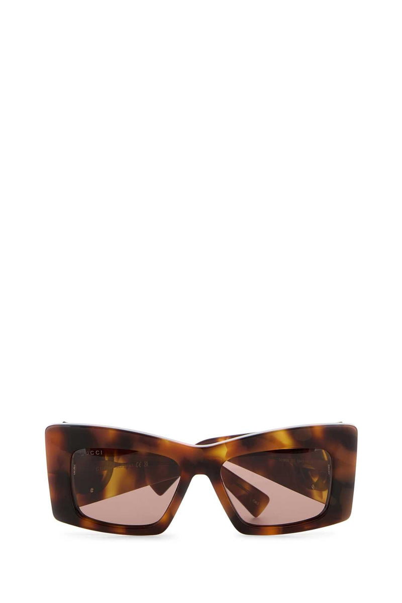 Gucci Gg1842s Tortoiseshell Acetate Sunglasses — Brown Exterior