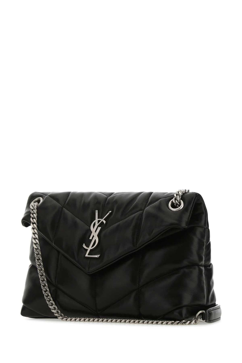 Saint Laurent Puffer Shoulder Bag — Black