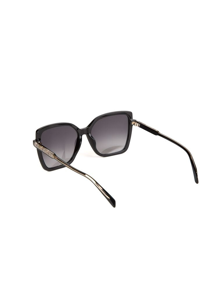 Zadig & Voltaire Szv511 Gradient Grey Lens Sunglasses — Black Acetate
