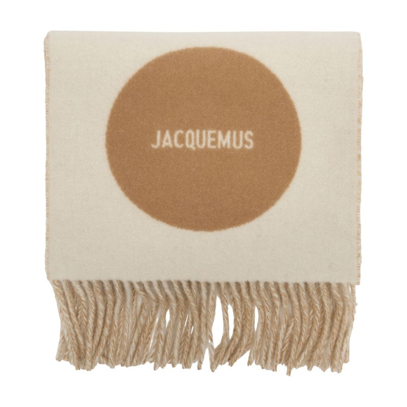 Jacquemus Scarf — Beige Wool Scarfs