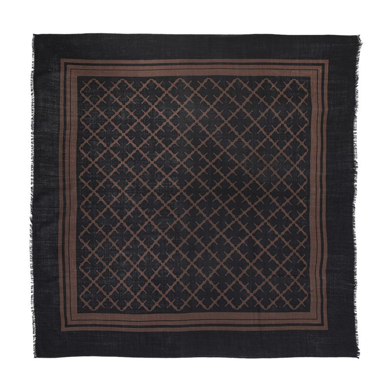 By Malene Birger Jacquard Wool Scarf — Brown Scarfs