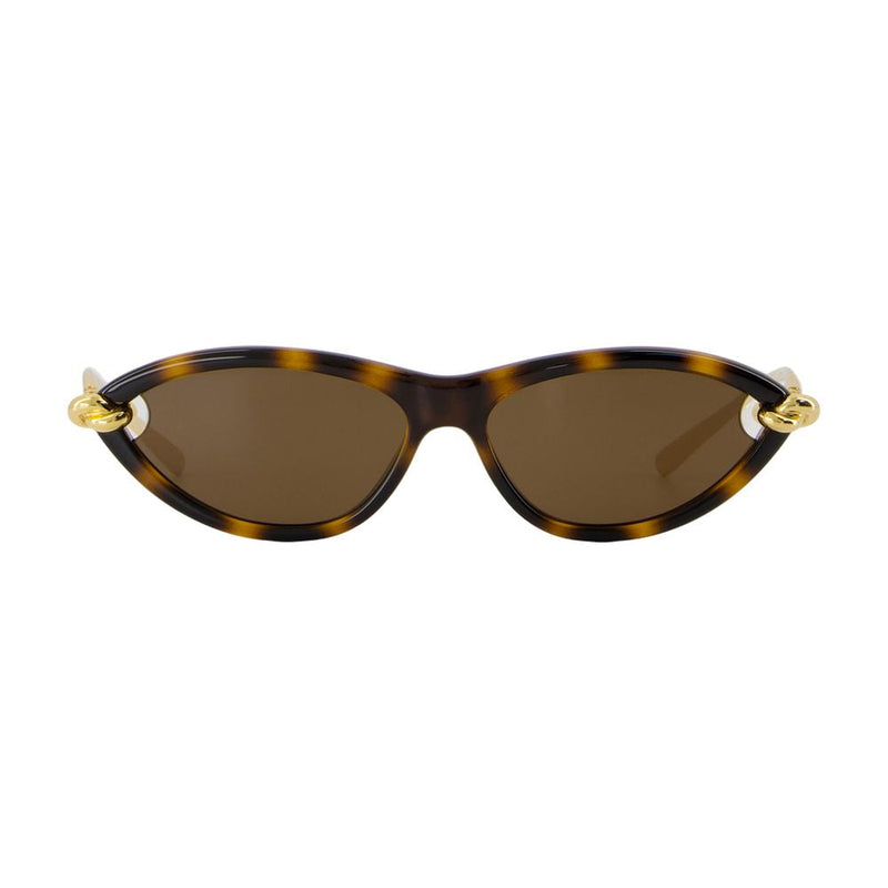 Bottega Veneta Bv1390s-002 Acetate Sunglasses — Brown Synthetic