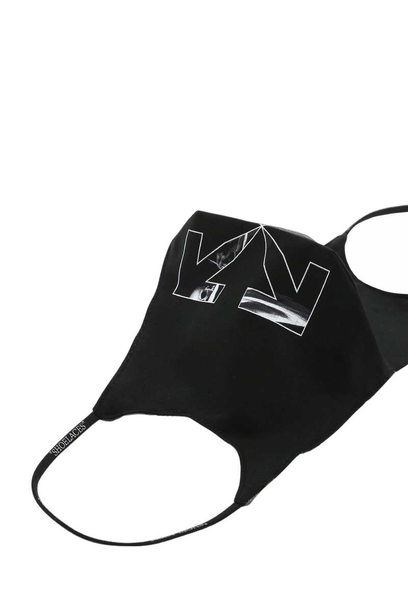 Off-White Logo-Print Face Scarf — Black Neoprene Scarfs