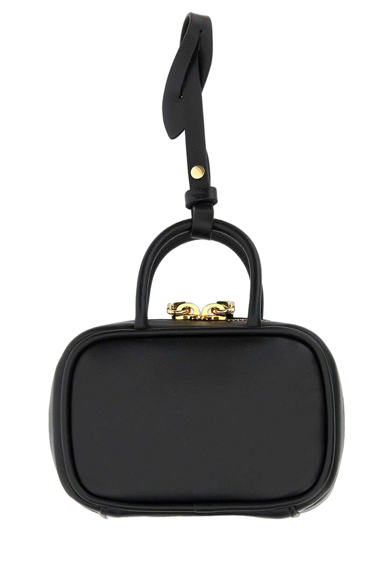 Miu Miu Leather Top Handle Wallet — Black