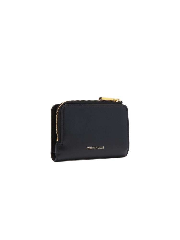 Coccinelle Calf Split Leather Wallet — Black