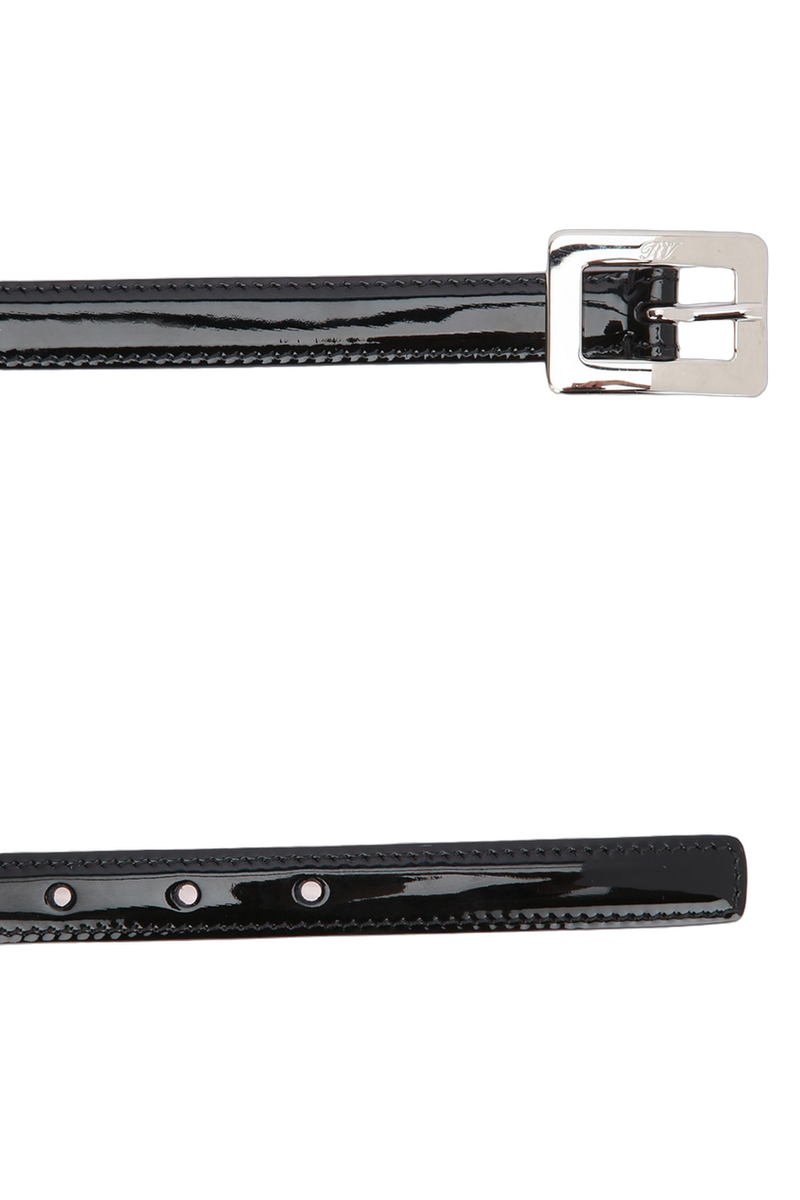 Roger Vivier Patent Leather Belt — Black