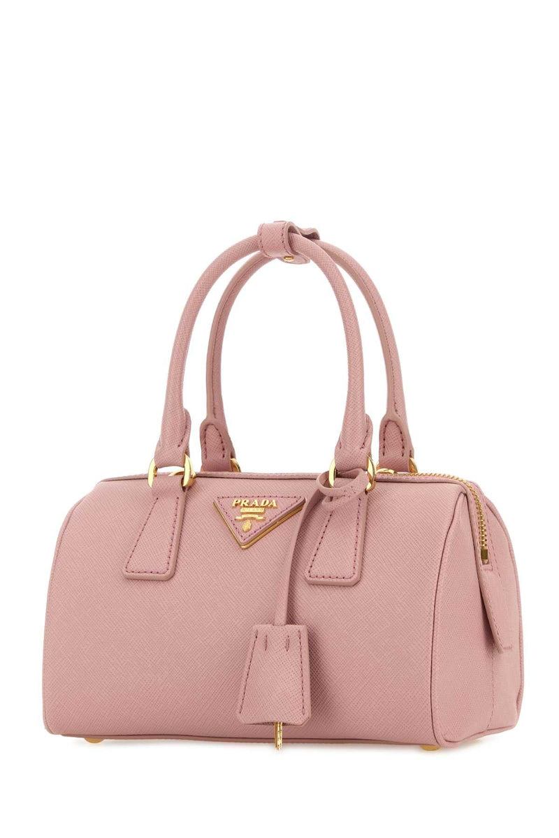 Prada Bauletto Top Handle Bag — Pink