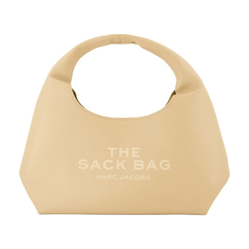 Marc Jacobs Structured Leather Hobo Shoulder Bag — Beige Cowhide