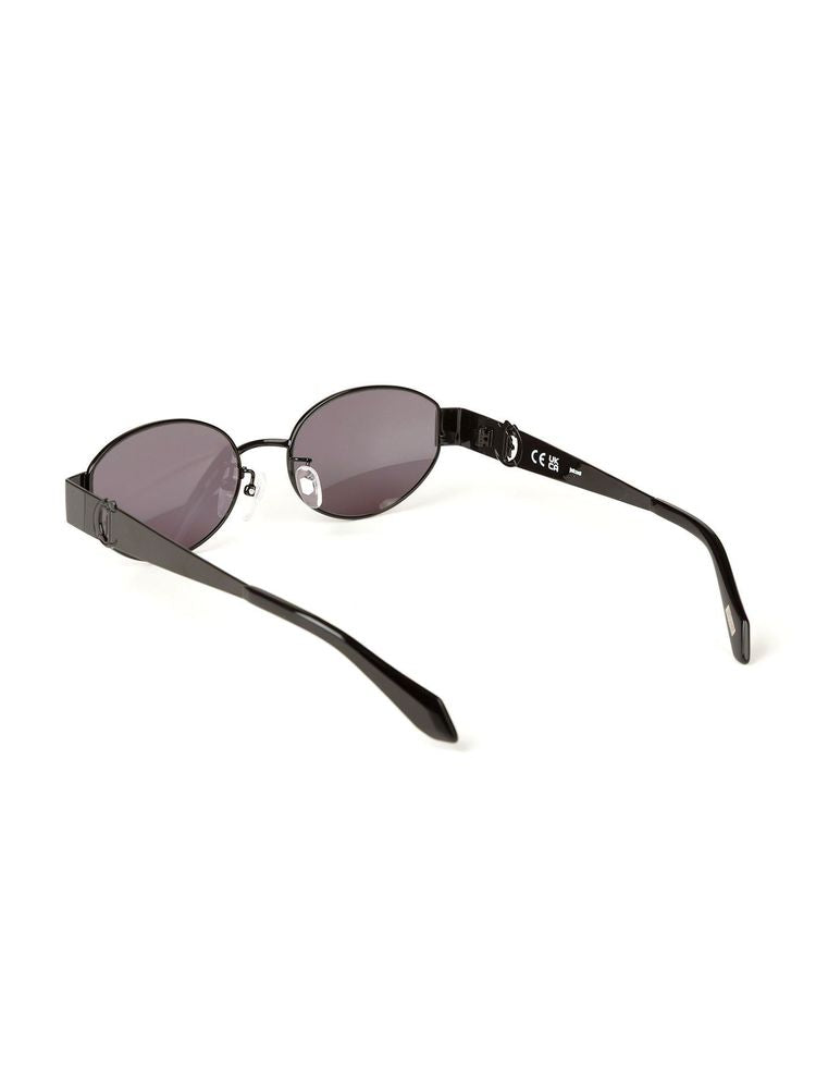 Just Cavalli Sjc152 Metal Round Sunglasses — Black