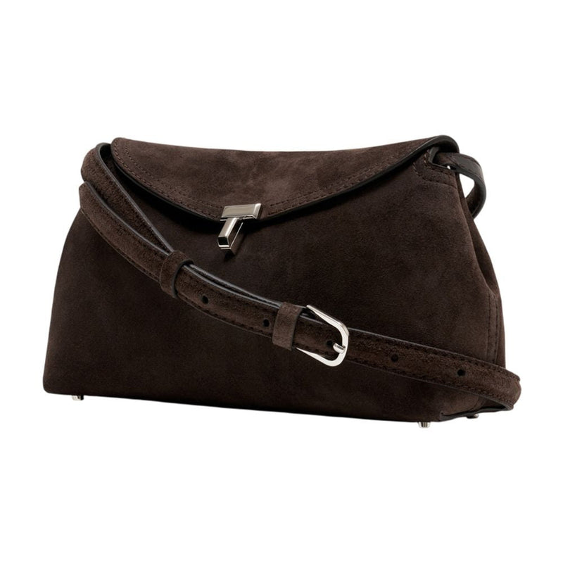 Toteme T-Lock Clutch — Brown Calfskin