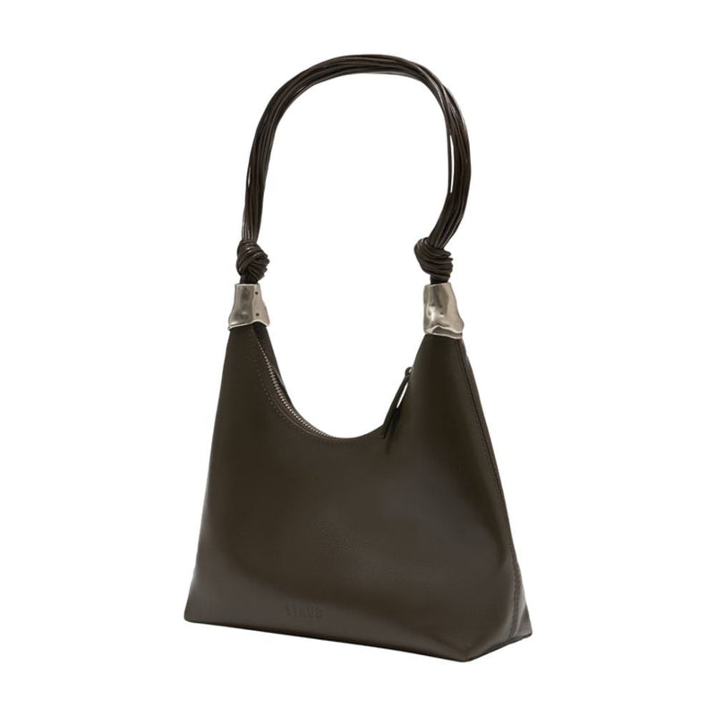 Staud Cuff Shoulder Bag — Brown Calfskin