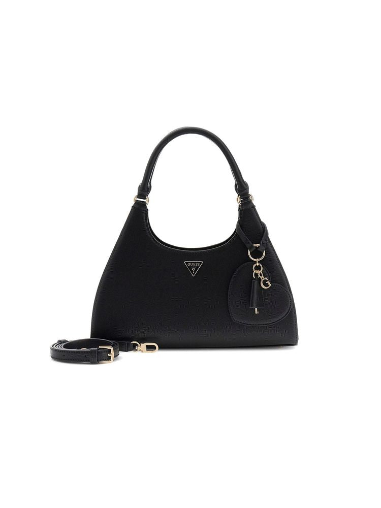 Guess Isobel Girlfriend Shoulder Bag — Black Polyurethane