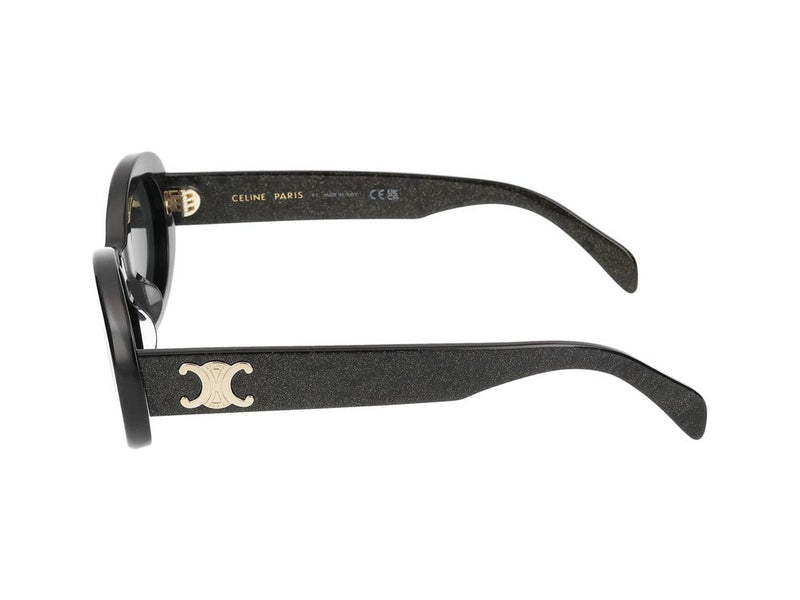 Celine Cl40194u Oval Frame Sunglasses — Black Standard