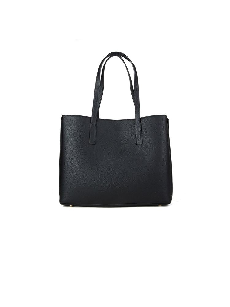 Guess Structured Polyurethane Tote Bag — Black