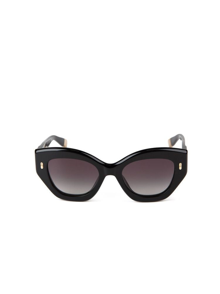 Furla Sfu985 Gradient Lens Sunglasses — Black Acetate