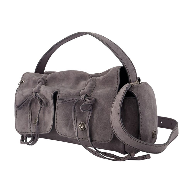 Acne Studios Multipocket S Shoulder Bag — Gray Calfskin