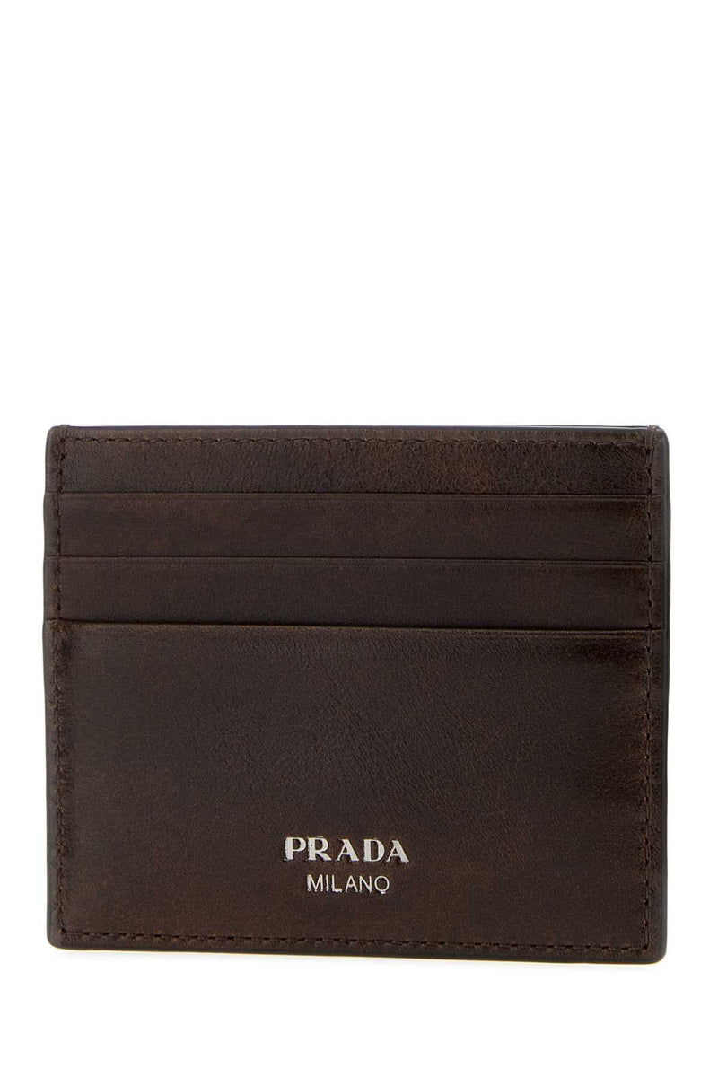 Prada Milano Card Case — Brown Exterior: Calf Cases