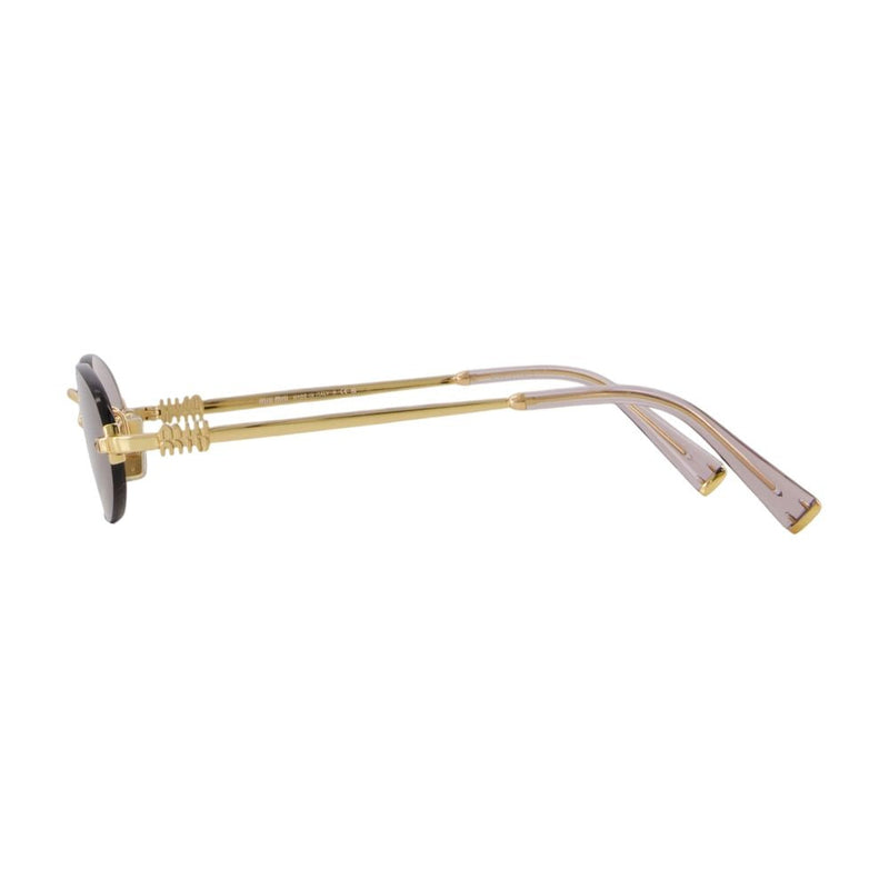 Miu Miu 0mua54s-5ak20i51 Rimless Acetate Sunglasses — Gold