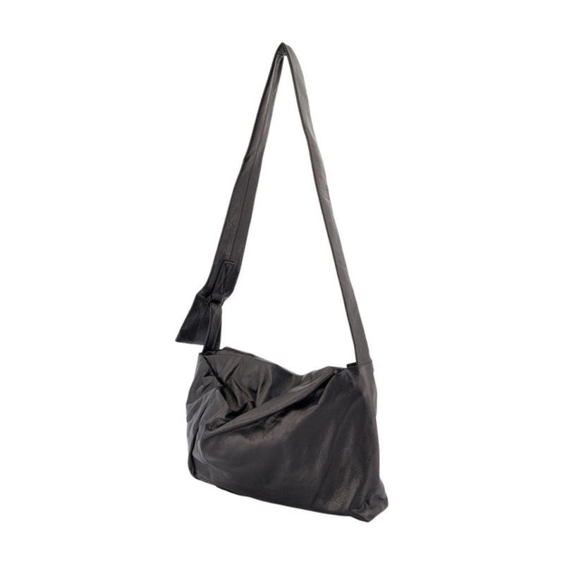 Yohji Yamamoto Puff S Shoulder Bag — Black Cowhide