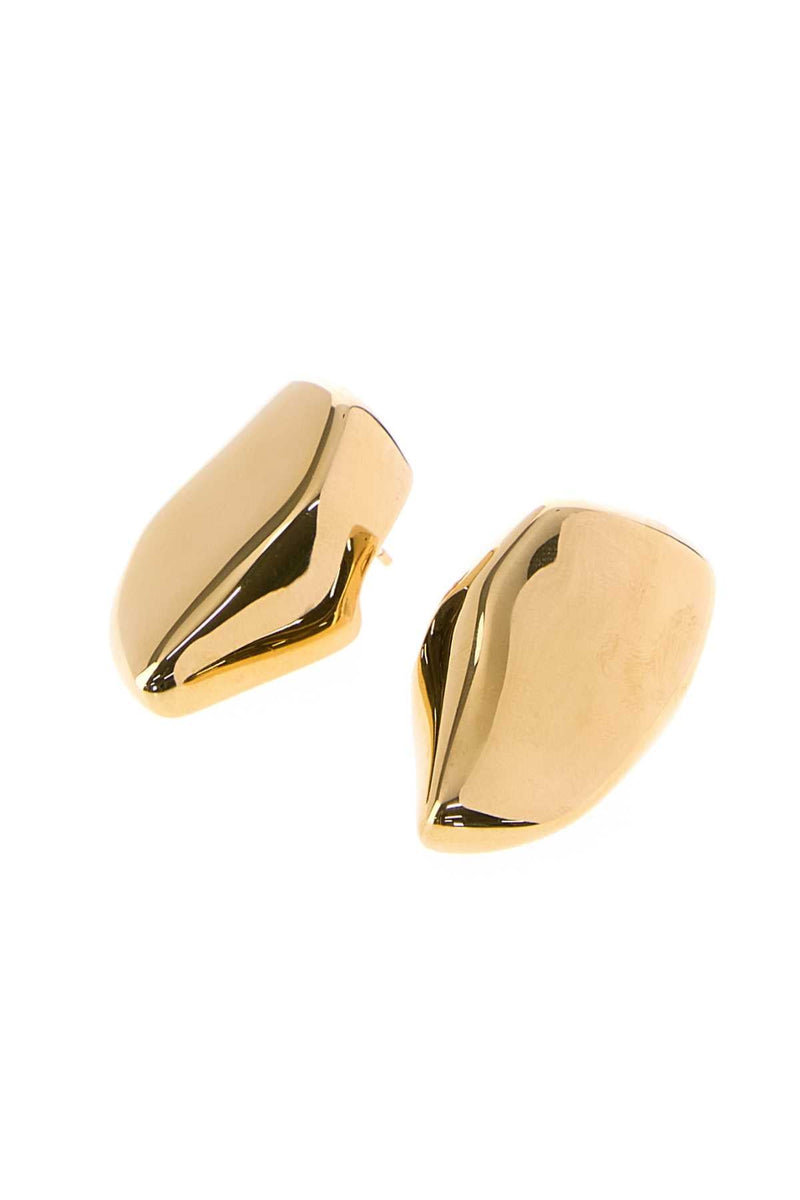 Bottega Veneta Gold-Finished Sterling Silver Earrings — Gold