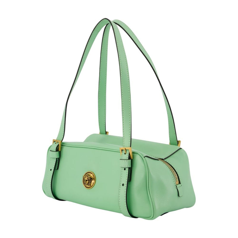 Versace Lambskin Leather Shoulder Bag — Green