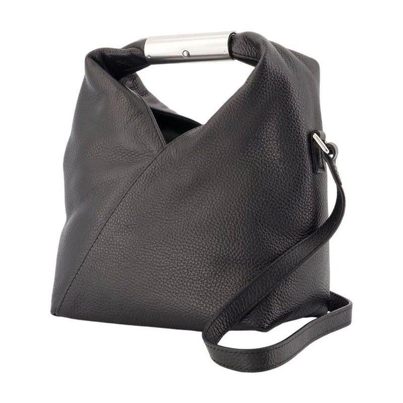 Mm6 Maison Margiela Twisted Calfskin Shoulder Bag — Black