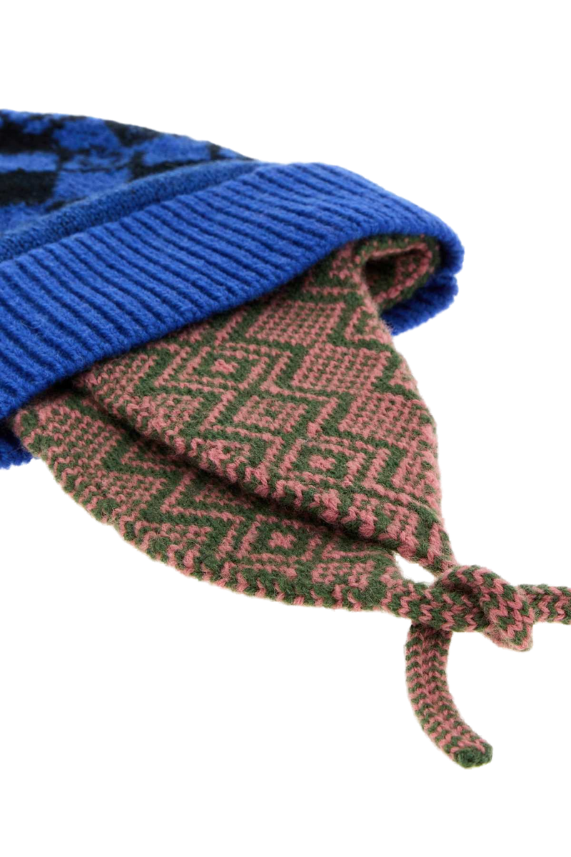 Dries Van Noten 04270-Marvin Beanie — Blue Exterior: Wool Beanies