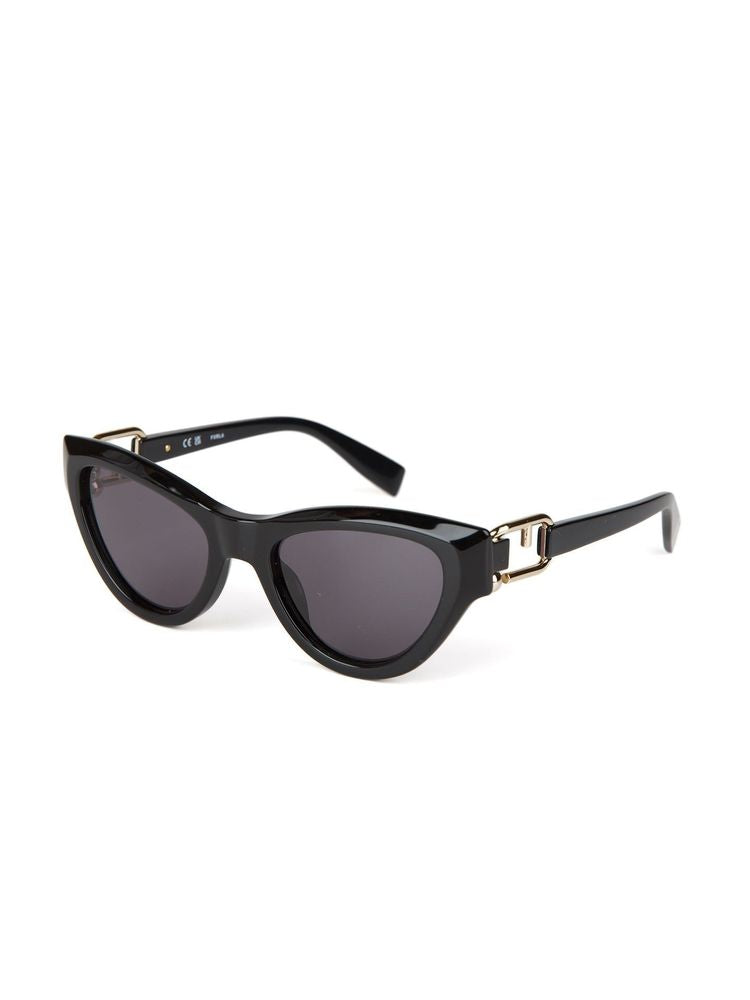 Furla Sfu982 Acetate Cat-Eye Sunglasses — Black