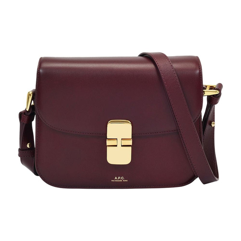 A.p.c. Grace Shoulder Bag — Burgundy Cowhide