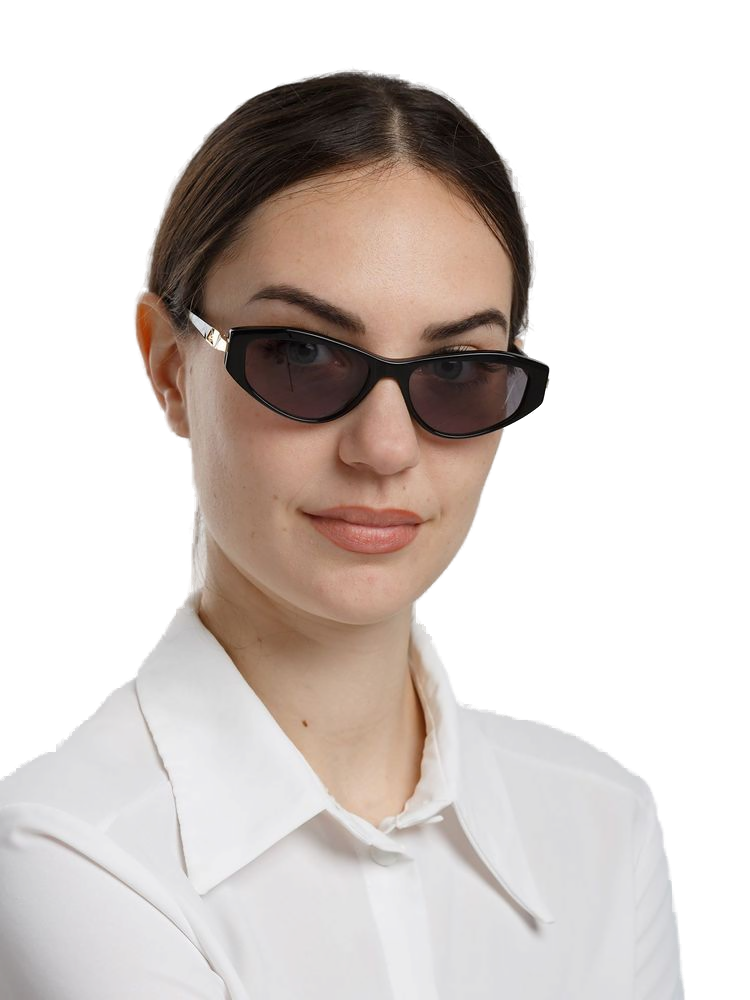 Hickmann Hi9303 Cat-Eye Acetate Sunglasses — Black