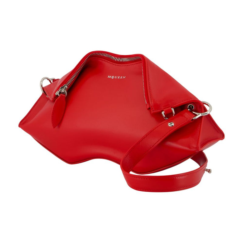 Alexander Mcqueen Manta Clutch — Red Calfskin