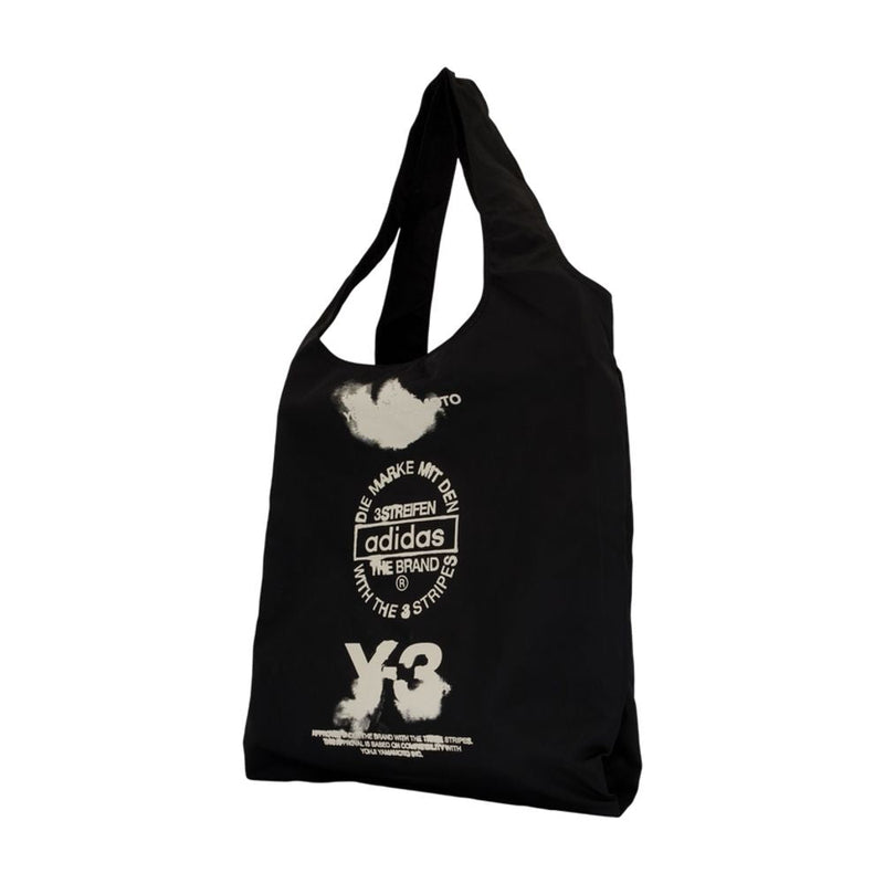 Y-3 Logo-Printed Synthetic Tote Bag — Black