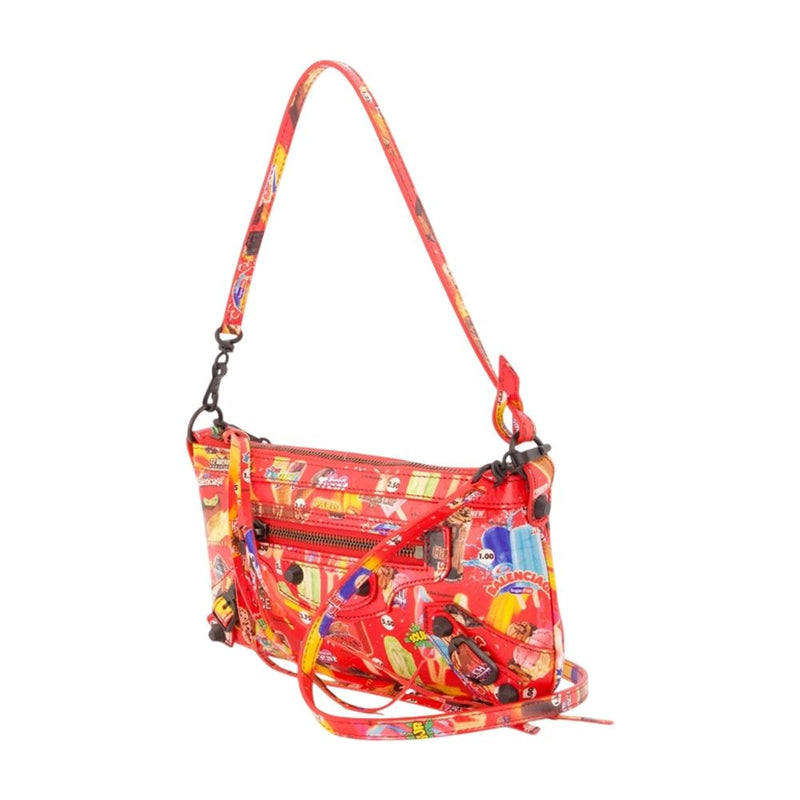 Balenciaga Le City Shoulder Bag — Red Lambskin