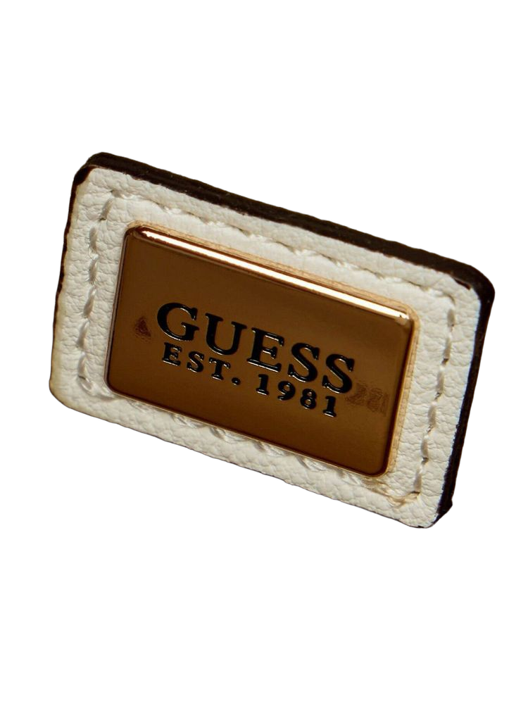 Guess Padded Polyurethane Shoulder Bag — White