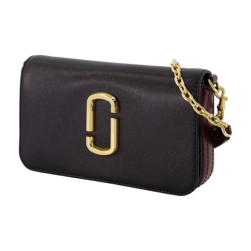 Marc Jacobs Leather Crossbody Wallet — Black Cowhide