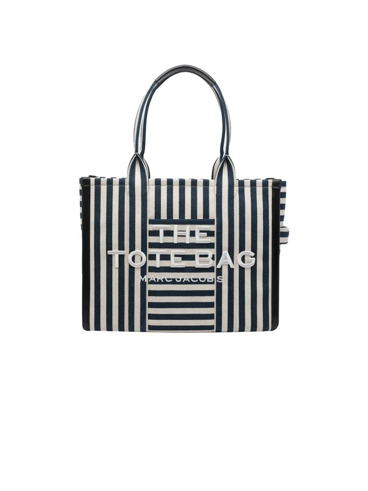 Marc Jacobs Striped Canvas Tote Bag — Blue 79.cotton