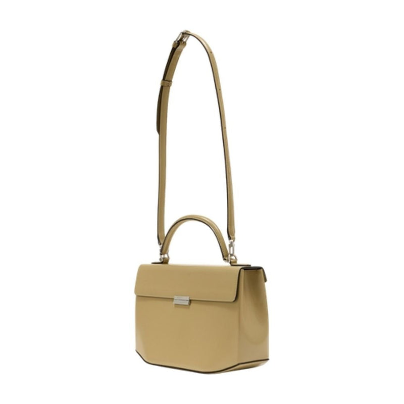 Toteme Calfskin Box Top Handle Bag — Beige