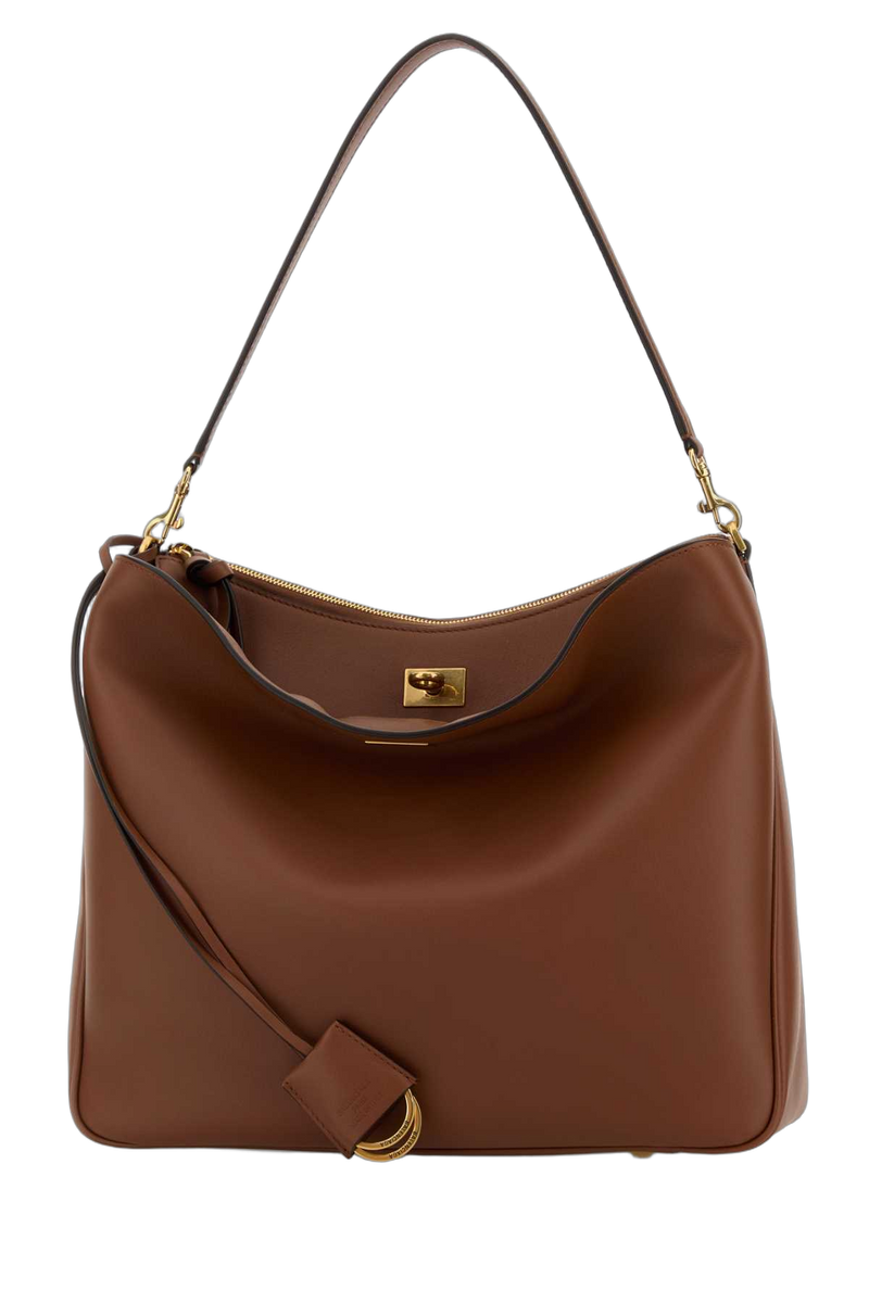 Balenciaga Calf Leather Shoulder Bag — Brown