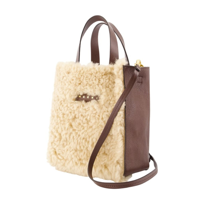 Marni Museo Tote Bag — Beige Lambskin