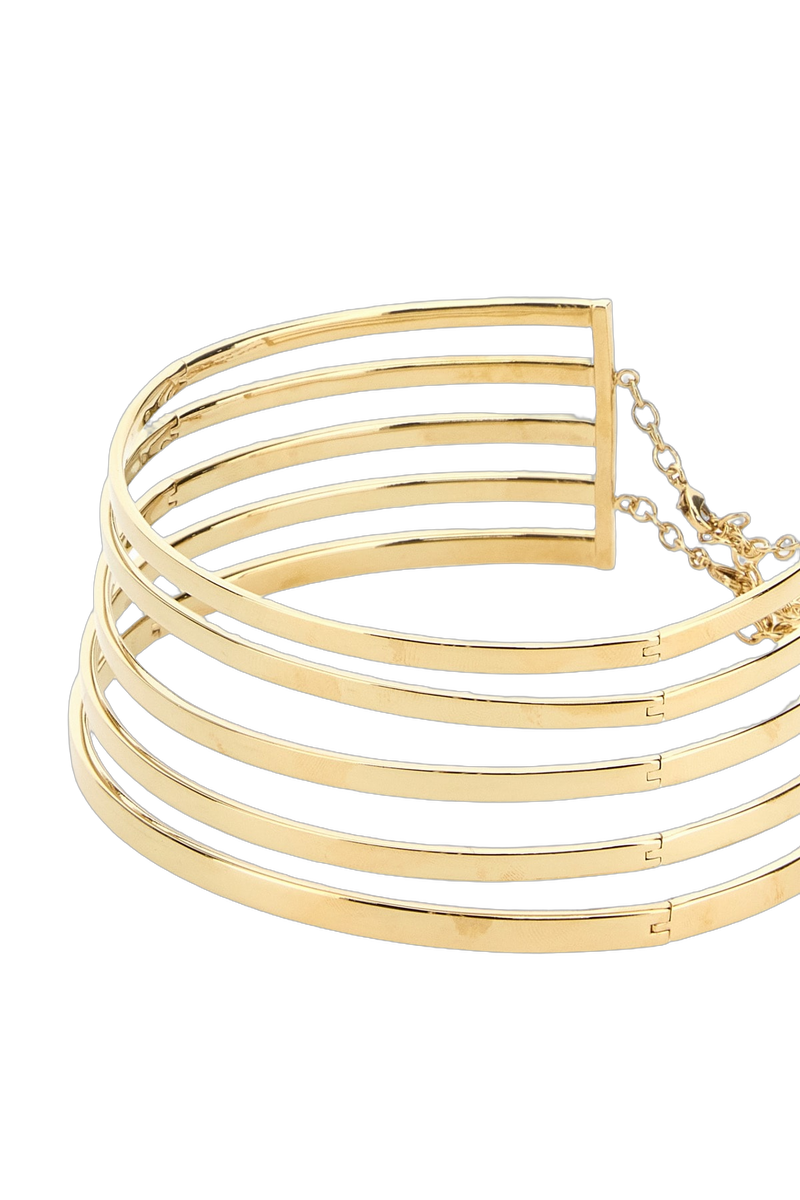 Amina Muaddi Goldbase Necklace — Gold Necklaces