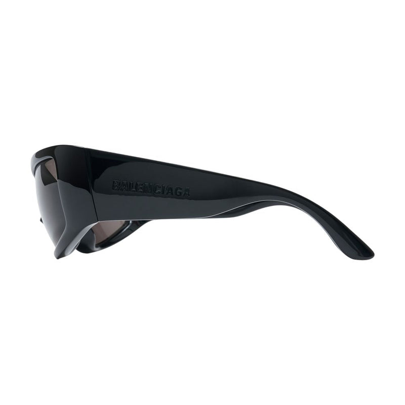 Balenciaga Bb0461s-001 Bioplastic Rectangular Sunglasses — Black Bioplastics